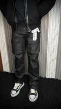 FLARE JEANS ECO CUERO