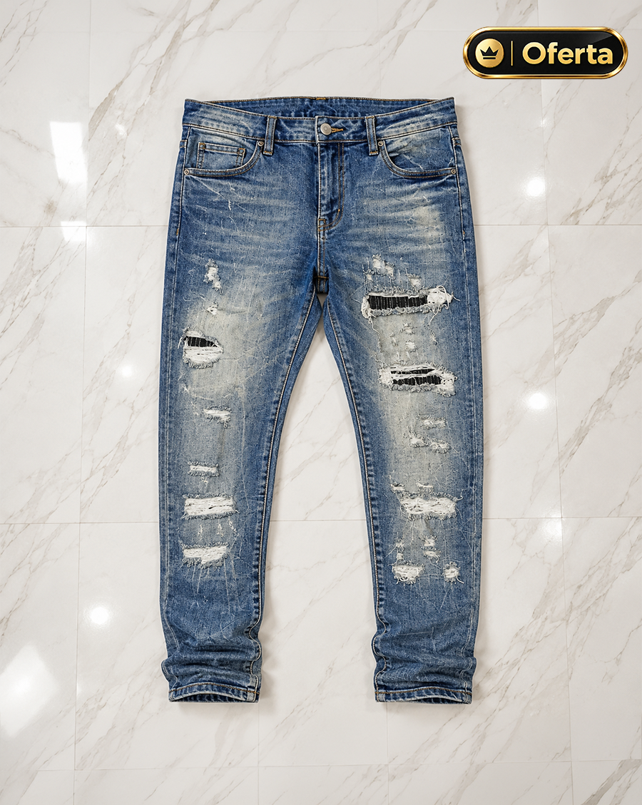 Jeans Azules Rayados