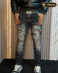 Jeans Negro Rayado