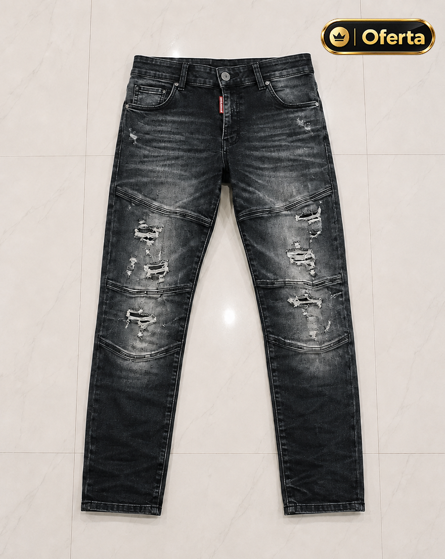 Jeans Negro Rayado